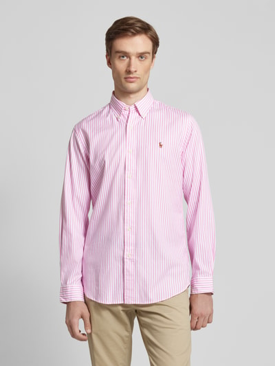 Polo Ralph Lauren Regular Fit Freizeithemd mit Label-Stitching Pink 4