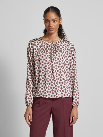 Zero Regular fit blouse met ronde hals Bordeaux - 4