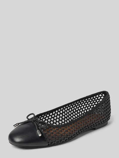 INUOVO Baleriny z wiązanym detalem Czarny 1