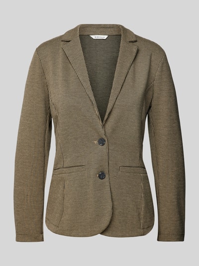 Tom Tailor Taillierter Blazer in Jacquard-Qualität mit 2-Knopf-Verschluss  Beige 1