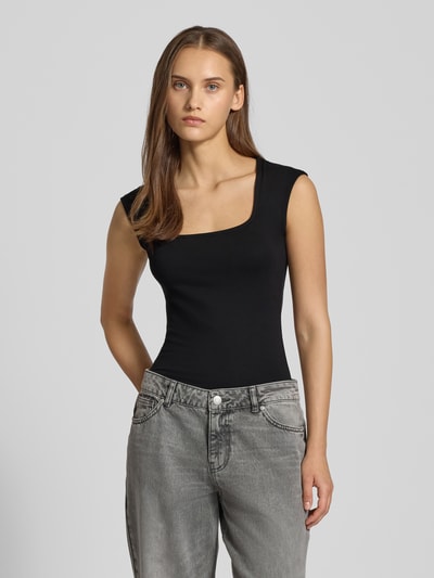 Gina Tricot Body mit Karree-Ausschnitt Modell 'Soft touch' Black 4