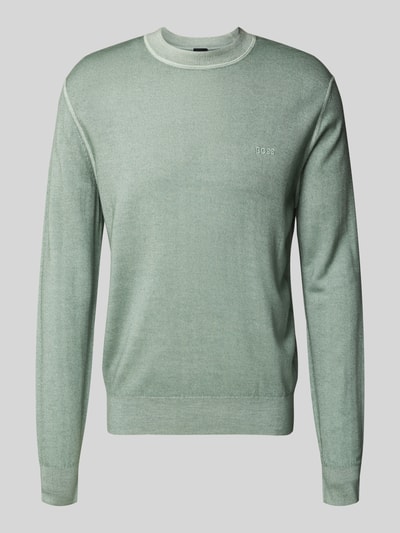 BOSS Orange Regular Fit Strickpullover aus reiner Schurwolle Modell 'ASTEFO' Mint 2