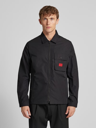 HUGO Jacke mit Label-Patch Modell 'Emmond' Black 4