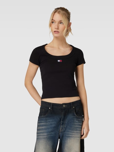 Tommy Jeans T-Shirt mit Label-Badge Black 4