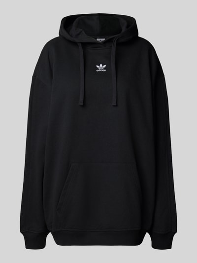 adidas Originals Relaxed Fit Hoodie mit Label-Stitching und Känguru-Tasche Black 2
