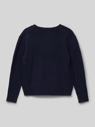 Polo Ralph Lauren Teens Strickpullover mit gerippten Abschlüssen Marine 3