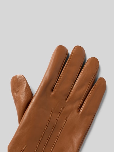 bugatti Rękawiczki z detalem z logo Koniakowy 3