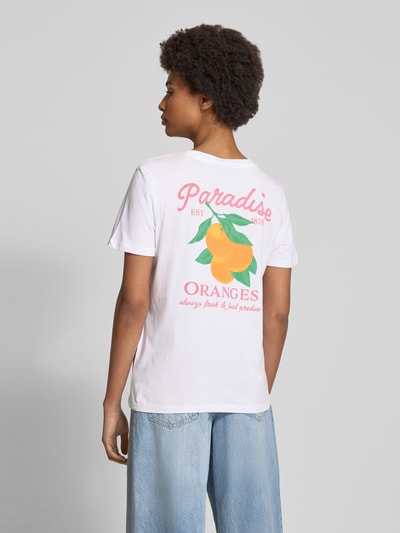 Pieces Regular Fit T-Shirt aus reiner Baumwolle Modell 'SUMMER' Weiss 5