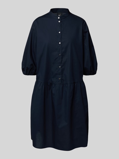 Marc Cain Knielanges Hemdblusenkleid mit Knopfleiste Marine 2