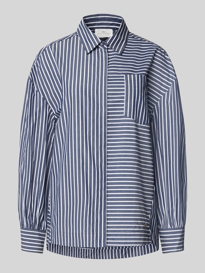 Fynch-Hatton Overhemdblouse met blinde knoopsluiting Marineblauw - 2