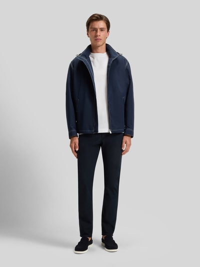 BOSS Slim Fit Hose aus Baumwoll-Mix Modell 'DELAWARE5' Marine 1