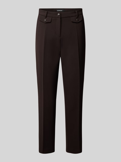 Produktfoto, Schmale Hose mit Viskose-Baumwoll-Anteil Modell 'KRYSTAL' von CAMBIO, Damen Schmale Hose, dunkelbraun, glatte Textur, gerade Form