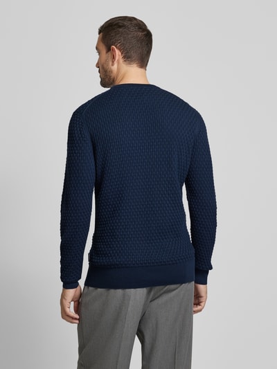 CK Calvin Klein Strickpullover mit Strukturmuster Blau 5