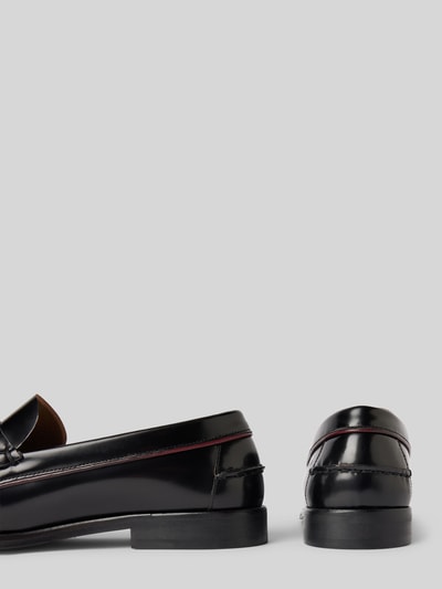 Tommy Hilfiger Lederloafers mit Label-Prägung Modell 'CLASSIC HILFIGER' Black 2