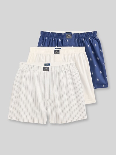 Produktfoto, Boxershorts aus reiner Baumwolle im 3er-Pack von Polo Ralph Lauren Underwear, verschiedene Farben und Muster, glatte Textur