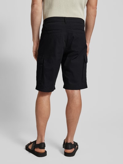 Mazine Regular Fit Cargoshorts mit Label-Stitching Modell 'Melfort' Black 5