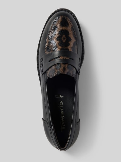 Tamaris Loafers met detail met dierenprint Zwart - 3