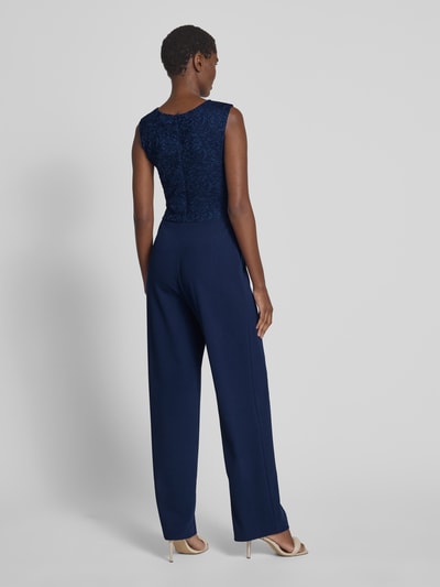 Swing Jumpsuit mit Ausbrenner-Effekt Marine 5