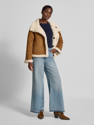 s.Oliver RED LABEL Regular Fit Jacke in Lederoptik mit Stehkragen Camel 1