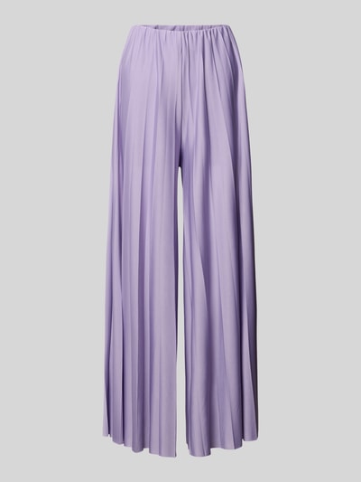 Produktfoto, Wide Fit Stoffhose in Falten-Optik Modell 'Samantha' von GUIDO MARIA KRETSCHMER WOMAN in fliederfarben, elastischer Bund, Bundweite 36 cm, Innenbeinlänge 75 cm, weiche Textur