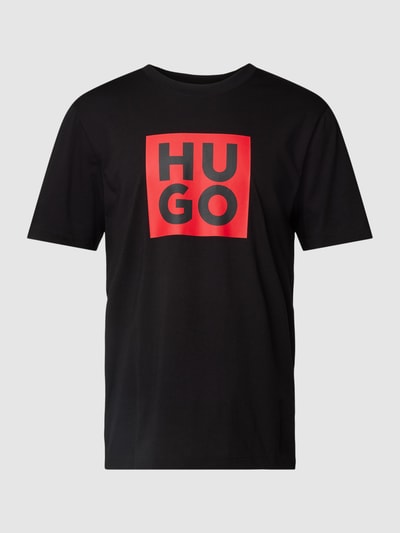 HUGO T-shirt met labelprint, model 'Daltor'  - 2