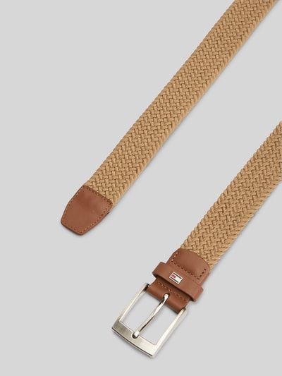 Tommy Hilfiger Pasek w efekcie plecionki Koniakowy 3