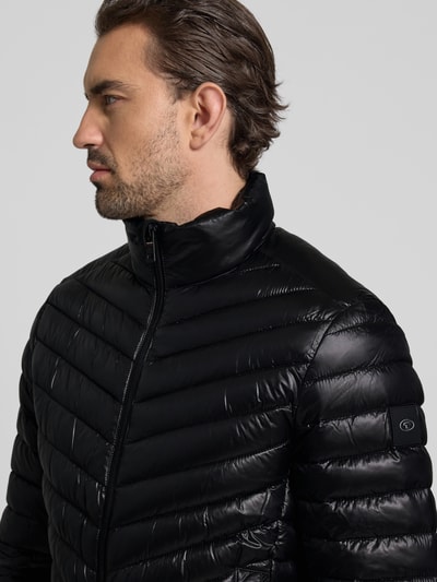 Tom Tailor Regular fit gewatteerd jack met mesh details Zwart - 3