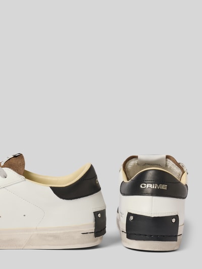 Crime London Sneakers van leer met vetersluiting, model 'DISTRESSED 2.0' Wit - 2