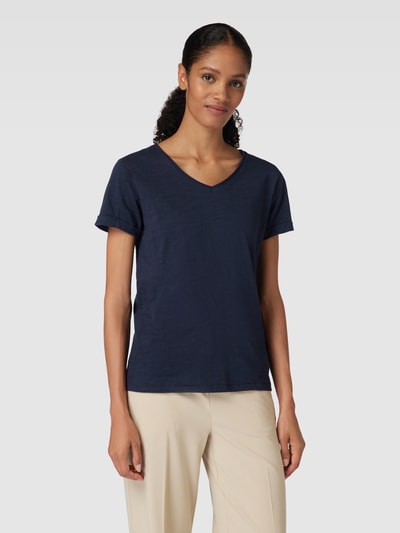 Soyaconcept T-shirt met V-hals, model 'Babette' Marineblauw - 4