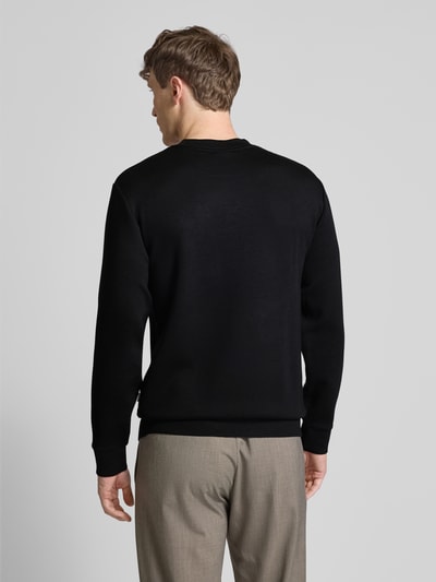 SELECTED HOMME Sweatshirt mit gerippten Abschlüssen Modell 'EMANUEL' Black 5