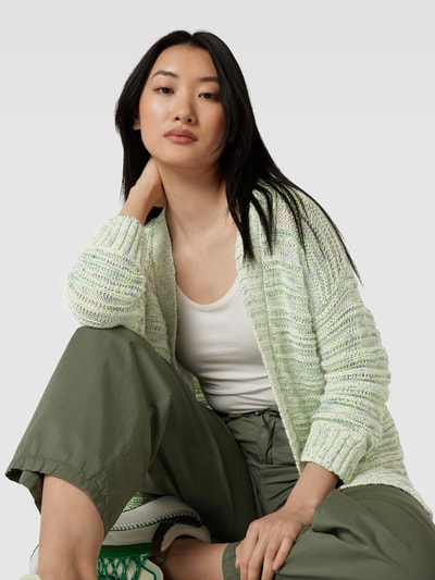 comma Casual Identity Cardigan mit Strukturmuster Neon Gruen 3