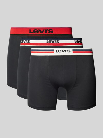 Levi's® Boxershort met elastische band met logo in een set van 3 stuks Zwart - 1