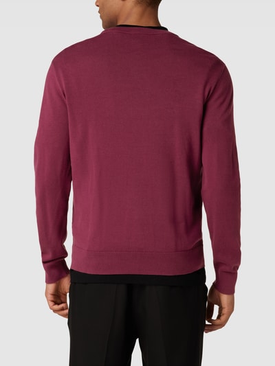 ARMANI EXCHANGE Strickpullover mit Strukturmuster Aubergine 5