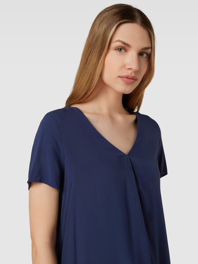 VERO MODA T-Shirt aus Viskose mit Rundhalsausschnitt Modell 'BRIT' Marine 3
