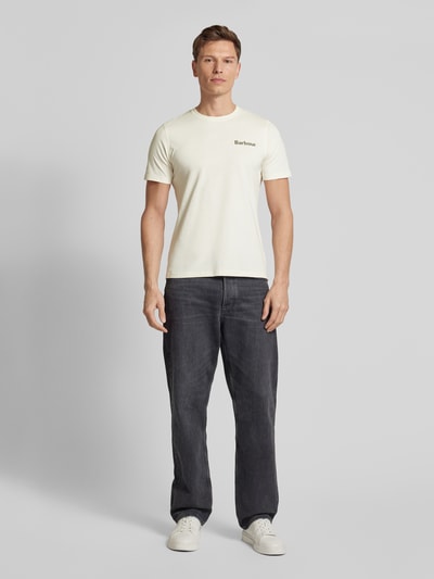 Barbour T-Shirt mit Label-Print Weiss 1