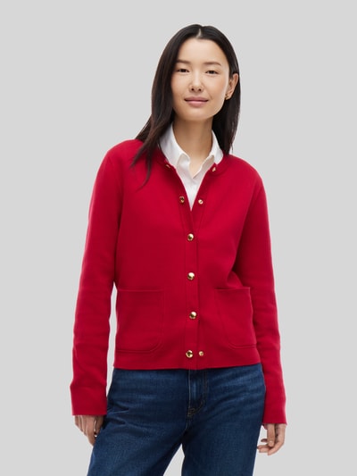 Tommy Hilfiger Regular Fit Strickjacke aus Baumwoll-Mix  Rot 4