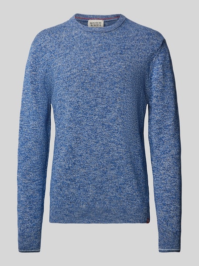 Scotch & Soda Sweter z dzianiny z efektem melanżu Niebieski 2