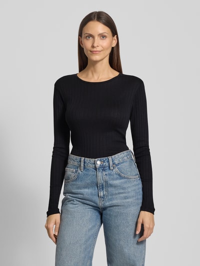 Marc O'Polo Slim Fit Langarmshirt aus Baumwoll-Modal-Mix  Marine 4