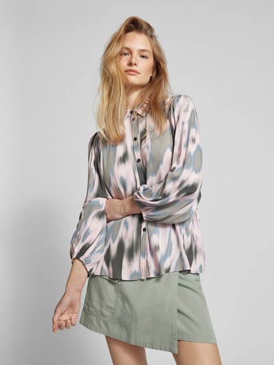 Jake*s Casual Overhemdblouse met all-over motief Leem - 4