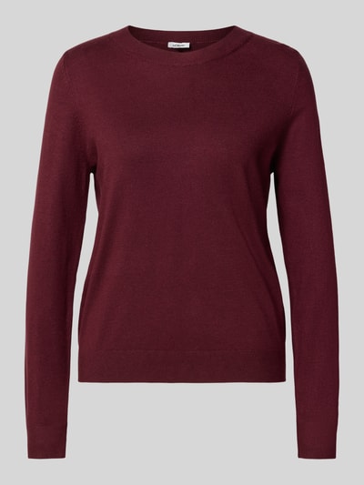 s.Oliver RED LABEL Regular Fit Strickpullover aus Viskose-Mix Bordeaux 2