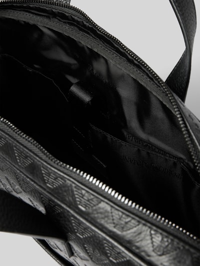 Emporio Armani Laptoptasche mit Allover-Logo-Muster Black 5