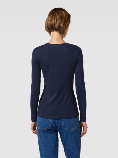 Esprit Longsleeve mit geripptem Rundhalsausschnitt Marine 5