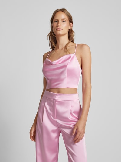 Jake*s Cocktail Crop Top mit rückseitiger Schnürung Rosa 4