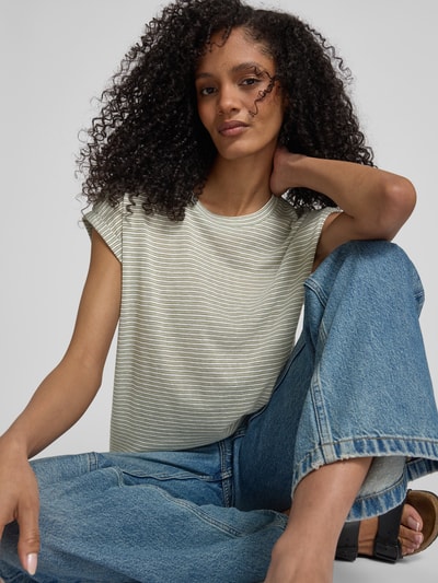 Tom Tailor Denim Regular Fit T-Shirt mit Streifenmuster Schilf 3