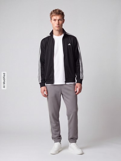 adidas Sportswear Sweatjacke mit seitlichen Reißverschlusstaschen Black 1