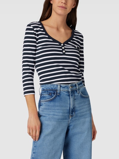 Tommy Hilfiger Shirt met lange mouwen in riblook Marineblauw - 4