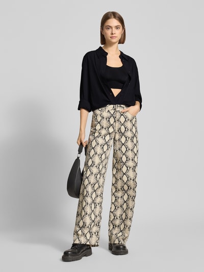 Marc O'Polo Denim Regular fit overhemdblouse van pure viscose Zwart - 1