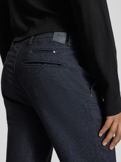 Brax Slim fit broek met achterzakken, model 'Fabio' Marineblauw - 3