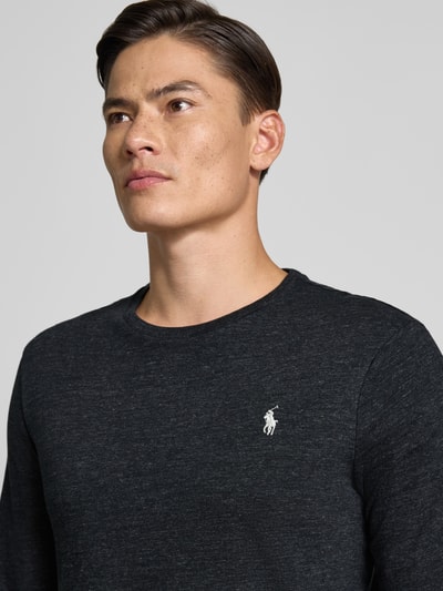Polo Ralph Lauren Regular Fit Longsleeve mit Logo-Stitching Modell 'Jersey' Black 3