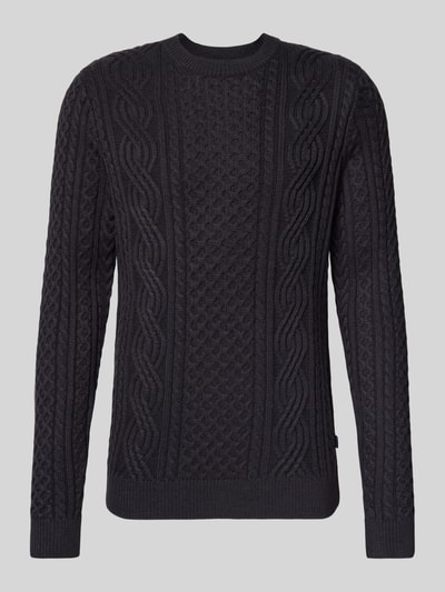 Jack & Jones Premium Strickpullover mit gerippten Abschlüssen Modell 'BLUSEAN' Marine 2